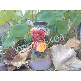 Bình hoa lọ hoa decor vẽ 3D gốm sứ Bát Tràng (hàng độc bản)