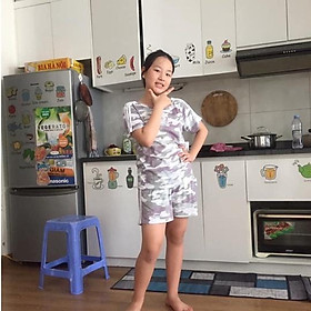 Bộ rằn dzi ghi pha cộc tay kẻ NOS chất cotton - NOS10