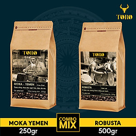 Combo Cà Phê Bột TORO MOKA YEMEN CẦU ĐẤT và ROBUSTA