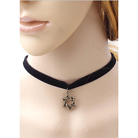 Vòng cổ choker V8 ngôi sao 6 cánh độc đáo