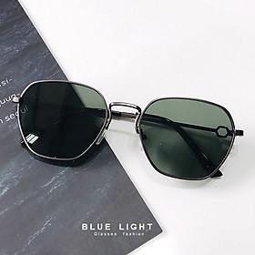 Kính Râm, Kính Mát Nam Nữ Mắt Vuông Nhỏ Gọng Kim Loại Dày Cứng Cáp Hàn Quốc - BLUE LIGHT SHOP