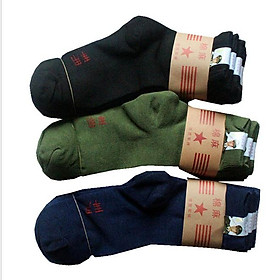 Set 10 đôi vớ - tất quân đội cotton dài phong cách quân đội