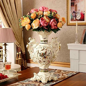 Mua Bình cắm hoa- trưng bày  phong cách hoàng gia Châu Âu. Chất liệu gốm sứ cao cấp