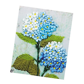 DIY Ribbon Embroidery Kits Handmade Flower Pattern Home Decor Wall Art Craft