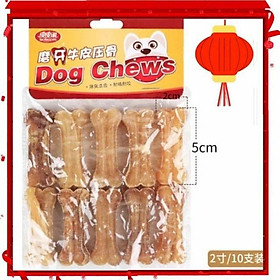 xương da bò xương gặm cho chó 10chiếc 5cm