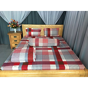 bộ ga drap thun lạnh Hàn Quốc 4 món sọc
