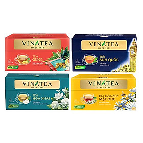 Combo Trà Vinatea (Trà Cúc Mật + Trà Gừng + Trà Hoa Nhài + Trà Đen)