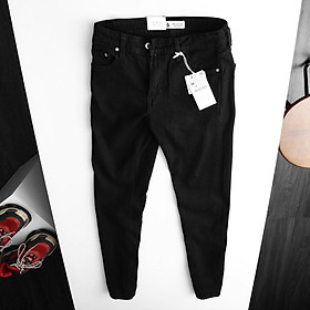 Quần jeans nam màu đen trơn form slimfit chất cotton không co giãn QJZR5 - LASTORE MENSWEAR
