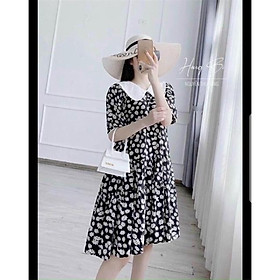 Đầm bầu suông bbr cổ tim dễ thương