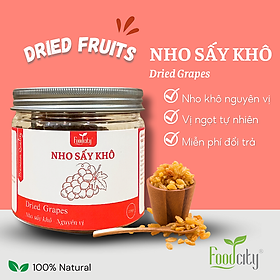 Nho khô vàng VIP Ấn Độ FOOD CITY 100% nho khô vàng nhập khẩu Ấn Độ, size to