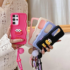 Ốp Lưng Cho Galaxy S25 Ultra / S24 Ultra / S23 Ultra / S22 Ultra Hello Bằng Silicon Kèm Phụ Kiện Cầm Tay - BUM STORE - TÍM NHẠT, TÍM NHẠT