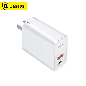 Baseus USB C Charger 30W PD Charger Fast Charging Type C Wall Charger Foldable Adapter with Dual Port USB C PD 3.0 Plus