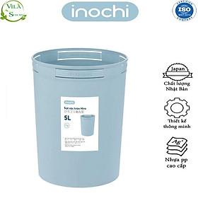 Hình ảnh Thùng Đựng Rác, Giỏ Rác - Sọt Rác Tròn Hiro 5L-10L-15L Inochi Có Cài Túi Rác Đa Năng Tiện Lợi