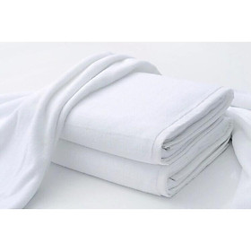 5 Khăn tắm + khăn tay trắng Khách Sạn 65x130cm
