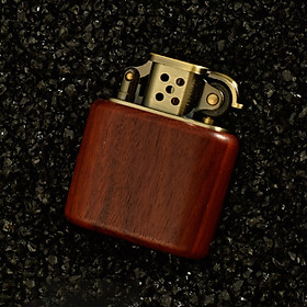 Mua Bật Lửa Xăng Đá Đồng Thau Ốp Gỗ v