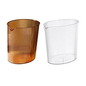 Trash Can Waste Basket Rubbish Bin Transparent for Office Toilet