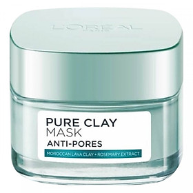 Mặt Nạ Đất Sét Kiềm Dầu Se Mịn Lỗ Chân Lông L'Oreal Paris Pure Clay Mask Anti Pores 50g
