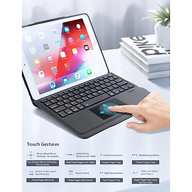 Mua Bao da iPad 9 kèm bàn phím bluetooth có bàn di chuột Magic Keyboard TouchPad chính hãng Ducis - Hàng nhập khẩu