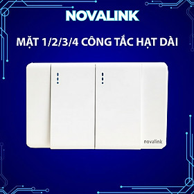 Mua Mặt công tắc đôi nút nhấn tràn viền Novalink A6-03  trắng sứ cao cấp - Hàng nhập khẩu chính hãng