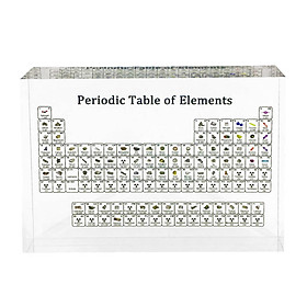 Acrylic Periodic Table Display Kids Teaching Tool Home Decoration Crystal Chemical Element Display