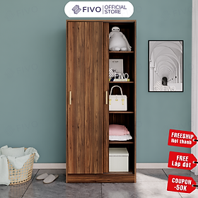 Mua Tủ Áo Quần Cửa Trượt Sang Trọng FIVO Mã FC32 Ấm Cúng Cho Phòng Ngủ  Thiết Kế Rộng Rãi Tiện Nghi - Màu Gỗ Walnut