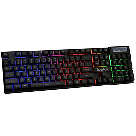 Bàn Phím Giả Cơ Keyboads Gaming Bosston 803 Đèn Led Cực Ngầu - Hàng Nhập Khẩu