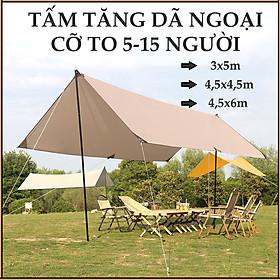 Bạt cắm trại campout tăng bạt mái che du lịch dã ngoại đồ cắm trại chống thấm nóng vải nhẹ