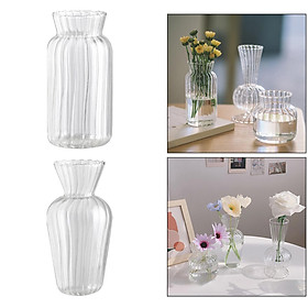 2Pack Glass Flower Vase Terrarium Container Flowers Arrangement Home Decor