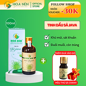 Tinh dầu Sả Java nguyên chất 100ml - Hoa Nén - Vegan - Đuổi muỗi, khử mùi