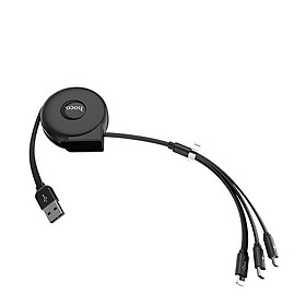 Mua Cáp Sạc Đa Năng Hoco U50 - 3 Đầu (Lightning  Micro  TyPe-C) + Tặng Kèm Ghế Đỡ Điện Thoại Chữ O - Hàng Chính Hãng