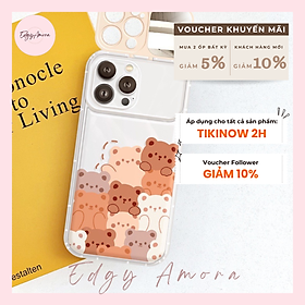 Ốp lưng Iphone chống sốc có gương hình gấu nhỏ đáng yêu dành cho Iphone 11  Phone 11 Pro  Iphone 11 Pro Max  Iphone 12  Iphone 12 Pro  Iphone 12 Pro Max  Iphone 13  Iphone 