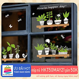 Mua Decal dán tường kệ hoa trang trí SK6093DS