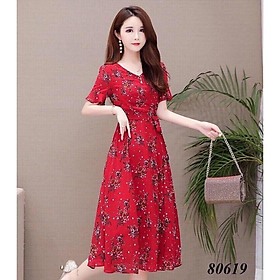 Đầm xòe hoa nhí tay ngắn sang trọng - lịch thiệp - quý phái cho nàng TH FASHION