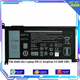 Pin dành cho Laptop DELL Inspiron 14 3480 3481 - Hàng Nhập Khẩu 