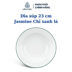 Dĩa súp 23 cm - Jasmine - Chỉ Xanh Lá - Gốm sứ cao cấp Minh Long 1