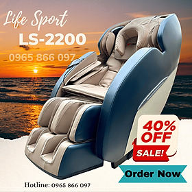 Ghế Massage Lifesport LS-2200 mẫu mới thiết kế mới có bóp đầu