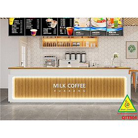 Mua Bàn thu ngân  bàn lễ tân  bàn tính tiền bằng gỗ MDF QTT504 - NỘI THẤT LẮP RÁP VIENDONGADV
