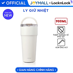 Ly Giữ Nhiệt Locknlock LocknLock LHC4416 710ml, LHC4419 900ml Thép Phủ Sứ, Hàng Chính Hãng, Kèm Ống Hút - JoyMall