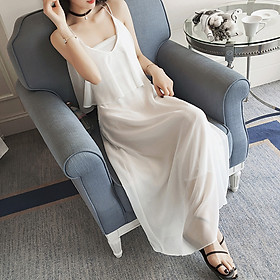 Fun Women Lady Summer Fashion Backless Skinny Sling Fake Two Piece Dress