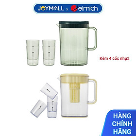 Bộ bình ly nhựa đựng nước Elmich EL8362, EL8363, Hàng chính hãng, Dung tích 2-2,2L, Nhựa an toàn sức khỏe - JoyMall