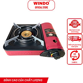 Mua Bếp Gas Du Lịch (Bếp Gas Mini) WINDO - 166F | Bếp gas mini tiết kiệm gas có hộp nhựa bảo vệ - màu ngẩu nhiên- hàng chính hãng