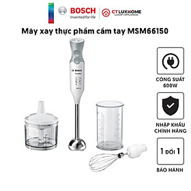 Mua Máy xay thực phẩm cầm tay Bosch MSM66150 12 cấp tốc độ  600W  220V  50/60Hz  Kèm cây đánh trứng  Hàng chính hãng 