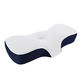 Contour Memory Foam Pillow with Washable Silk-Pillowcase Orthopedic Ergonomic Cervical Sleeping Pillow