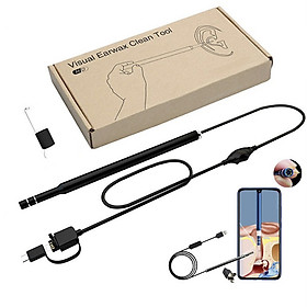 Dụng Cụ Lấy Ráy Tai Thông Minh, Camera Nội Soi Lấy Ráy Tai INTELLHAWK - HÀNG CHÍNH HÃNG, Kèm Bộ Đầu Lấy Ráy Tai, Soi Tai Mũi Họng Chuyên Nghiệp