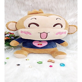 Gấu bông KHỈ ZOZO ÁO TIM HỒNG - Hàng Nhập Khẩu