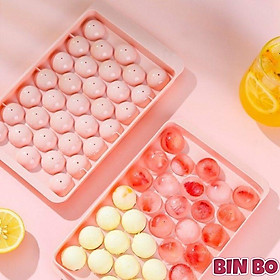 Mua Khay đá tròn 33 viên khay rau câu viên tròn có nắp