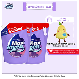 Combo 2 Túi nước giặt xả Maxkleen Hương Huyền Diệu 3.8kg/túi
