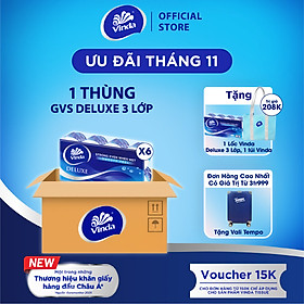 Giấy vệ sinh cao cấp Vinda Deluxe 3 lớp (8 Cuộn)