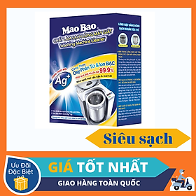 Chất Làm Sạch Lồng Giặt Mao Bao Ion Bạc Nâng Cấp Mới 300g + 6g