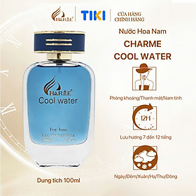 Nước Hoa Nam CHARME COOL WATER BẢN MỚI 2024 100ml Lưu Hương Lâu Thơm Mát, Mạnh Mẽ và Thanh Lịch Cho Các Quý Ông